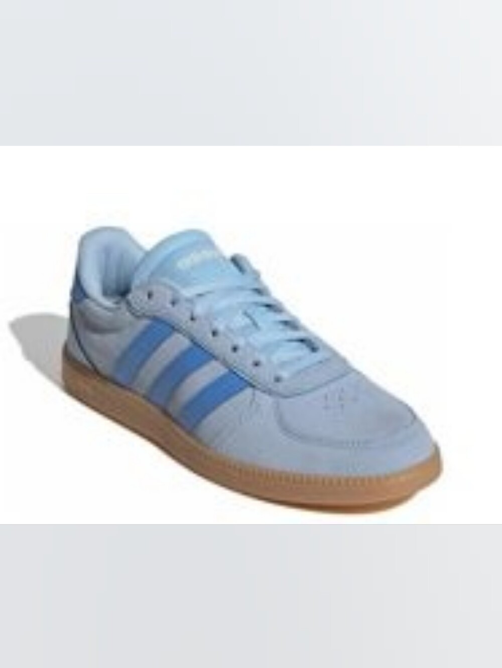 adidas Light Blue Low-Top Sneakers with Gum Sole